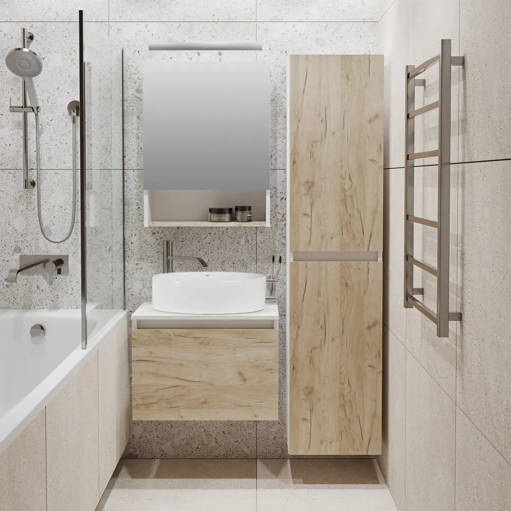 Фото 5 Шкаф подвесной Runo Бари 00-00001382 60x65см цвет бежевый