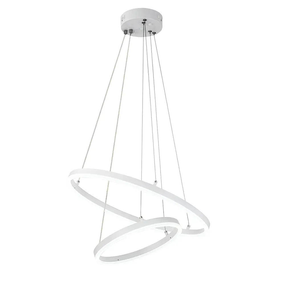 Фото 3 Светильник подвесной светодиодная Escada 10254/2led white app с пультом управления 20 м² теплый белый (желтый), нейтральный белый свет цвет белый Фото 3 Светильник подвесной светодиодная Escada 10254/2led white app с пультом управления 20 м² теплый белый (желтый), нейтральный белый свет цвет белый