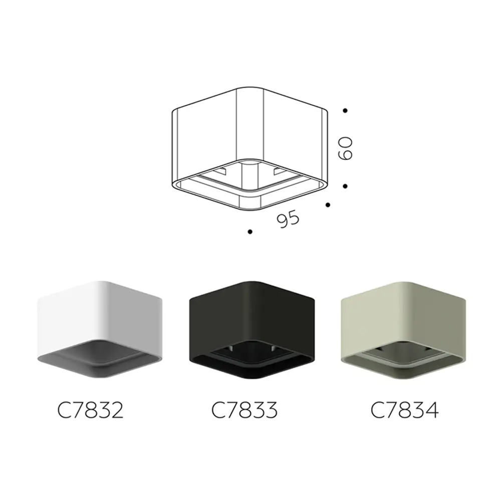 Фото 2 Корпус светильника накладной для крепления 70x70 мм Ambrella Light серия-C DIY Spot C7834 цвет серый Фото 2 Корпус светильника накладной для крепления 70x70 мм Ambrella Light серия-C DIY Spot C7834 цвет серый