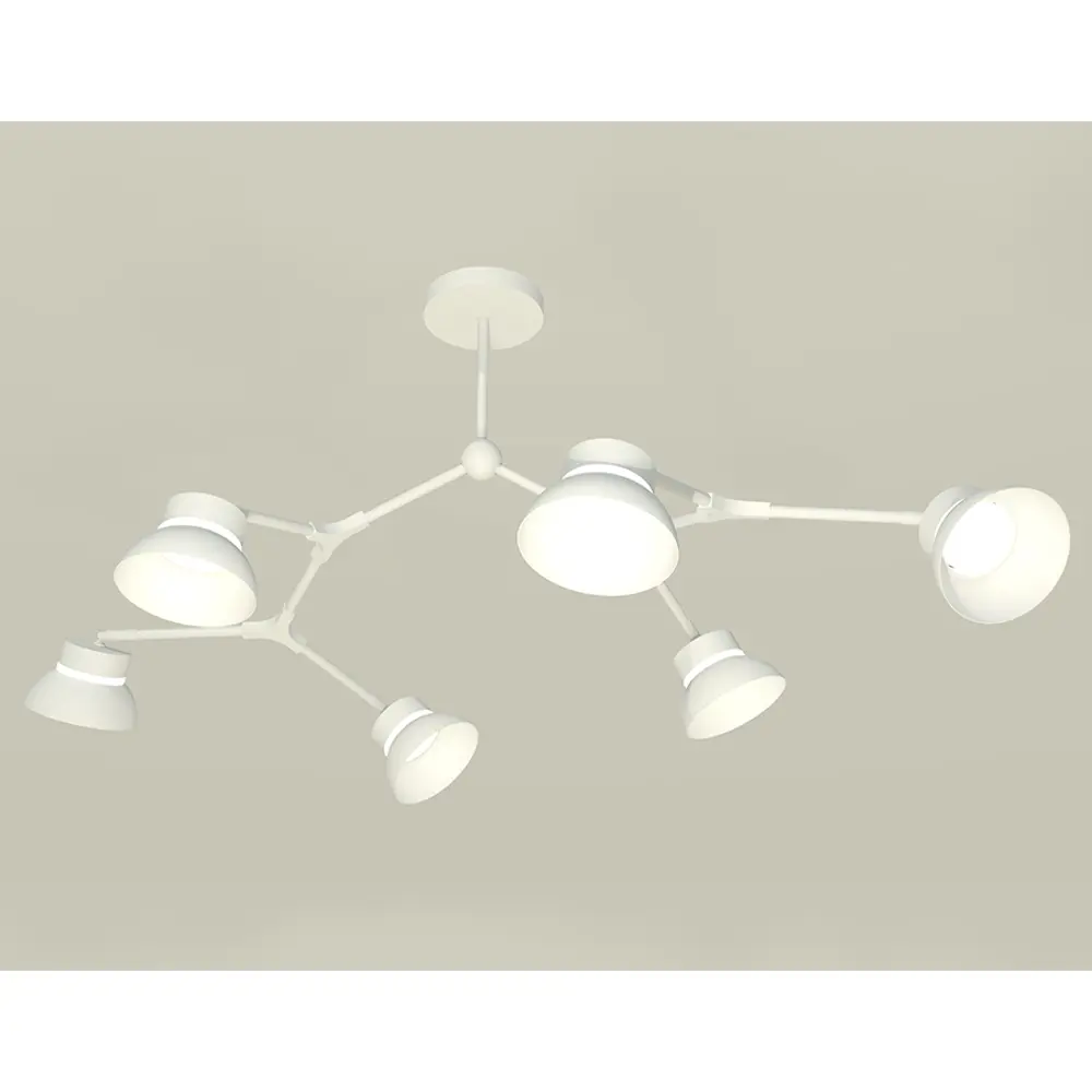 Фото Люстра на штанге светодиодная Ambrella light Xb9055100 12 м² нейтральный белый свет цвет белый Фото Люстра на штанге светодиодная Ambrella light Xb9055100 12 м² нейтральный белый свет цвет белый
