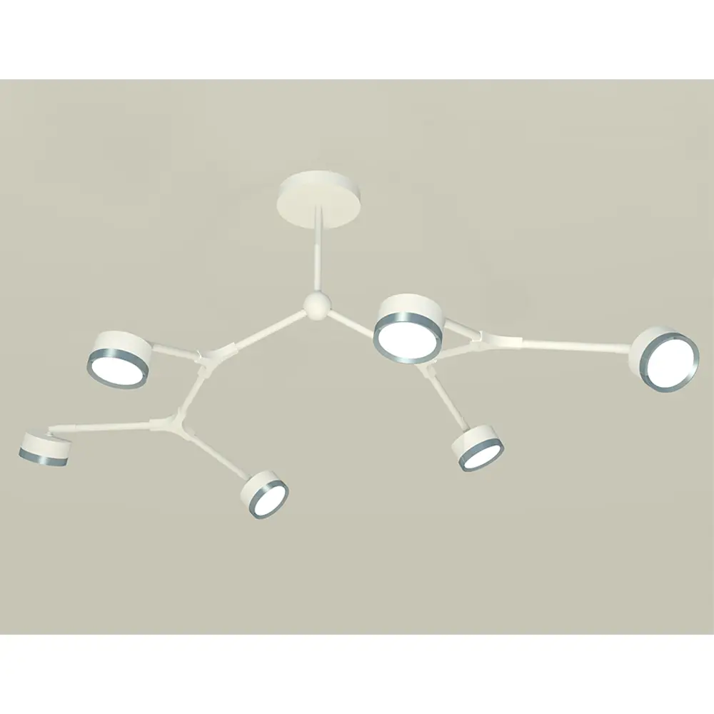 Фото Люстра на штанге светодиодная Ambrella light Xb9055151 12 м² нейтральный белый свет цвет белый Фото Люстра на штанге светодиодная Ambrella light Xb9055151 12 м² нейтральный белый свет цвет белый