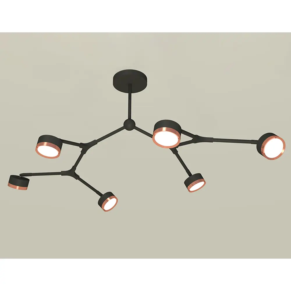 Фото Люстра на штанге светодиодная Ambrella light Xb9056153 12 м² нейтральный белый свет цвет черный Фото Люстра на штанге светодиодная Ambrella light Xb9056153 12 м² нейтральный белый свет цвет черный
