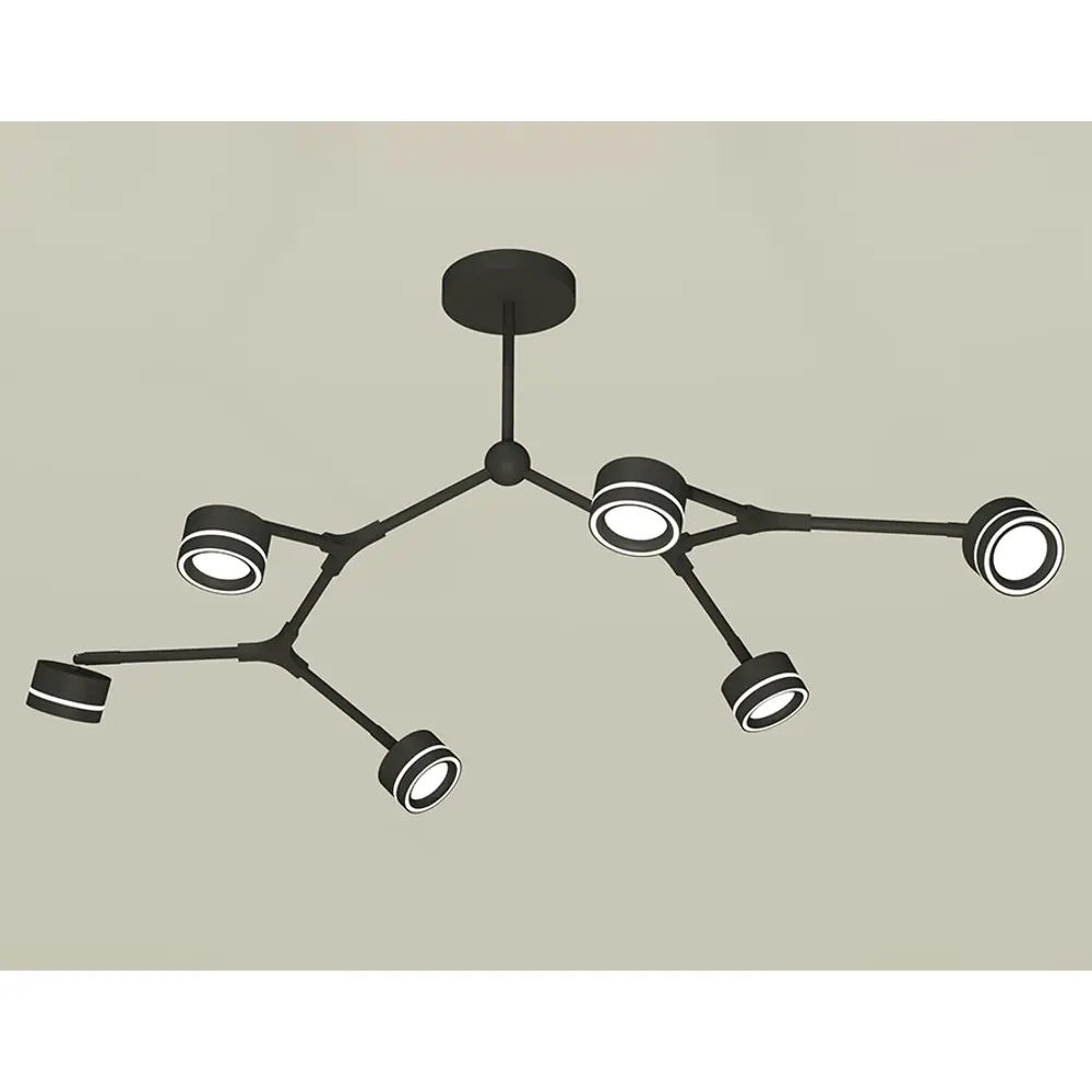 Фото Люстра на штанге светодиодная Ambrella light Xb9056201 12 м² нейтральный белый свет цвет черный Фото Люстра на штанге светодиодная Ambrella light Xb9056201 12 м² нейтральный белый свет цвет черный