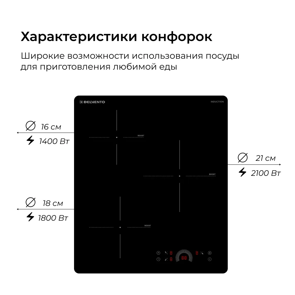 Фото 9 Комплект бытовой техники 2 предмета Delvento V44I73SM11 цвет черный/серый металлик Фото 9 Комплект бытовой техники 2 предмета Delvento V44I73SM11 цвет черный/серый металлик
