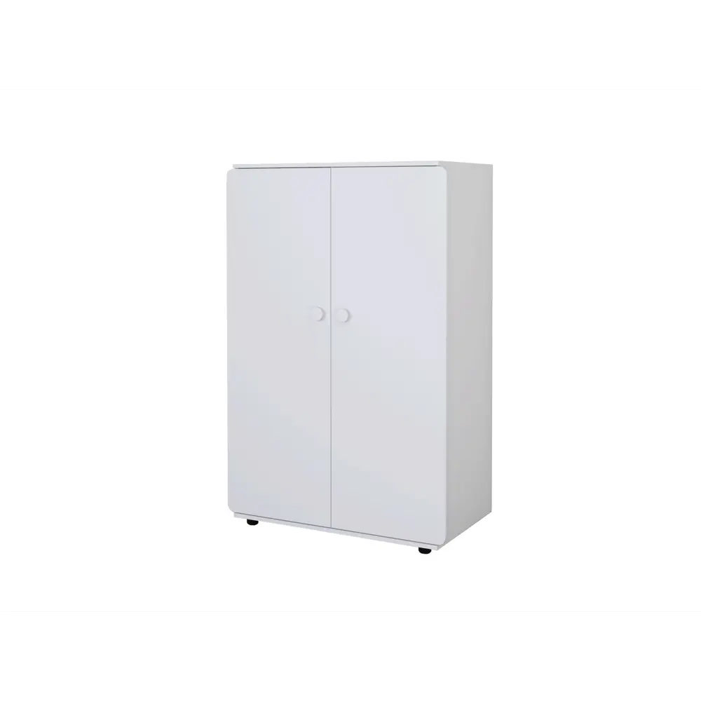 Фото Шкаф распашной Формула Мебели Дельта лофт 94x143x55 см ЛДСП цвет белый/дуб светлый