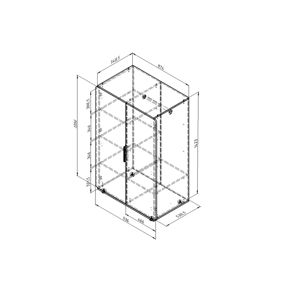 Фото 2 Шкаф распашной Формула Мебели Дельта лофт 94x143x55 см ЛДСП цвет белый/дуб светлый