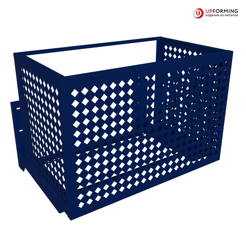 Фото 2 Короб для наружного блока кондиционера на фасад 900x600x550 мм синий рисунок ромбик Фото 2 Короб для наружного блока кондиционера на фасад 900x600x550 мм синий рисунок ромбик