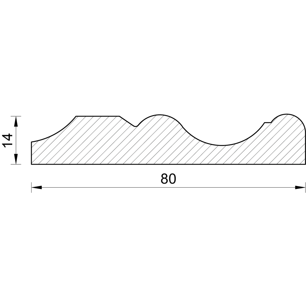 Фото 3 Наличник телескопический Ларго 4 2300x70x10 мм эмаль цвет тепло-серый (5шт.)