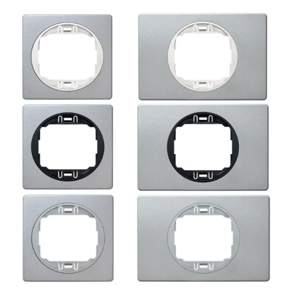 Фото 9 Розетка встраиваемая Aling-conel Eon E630.S Н3 с заземлением цвет серебряный набор 3 шт.