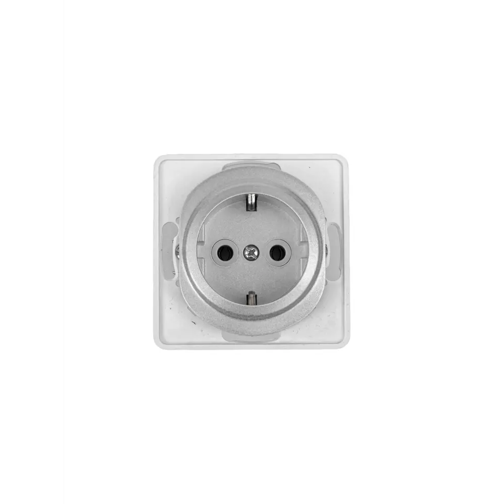 Фото 5 Розетка встраиваемая Aling-conel Eon E630.S Н5 с заземлением цвет серебряный набор 5 шт. Фото 5 Розетка встраиваемая Aling-conel Eon E630.S Н5 с заземлением цвет серебряный набор 5 шт.