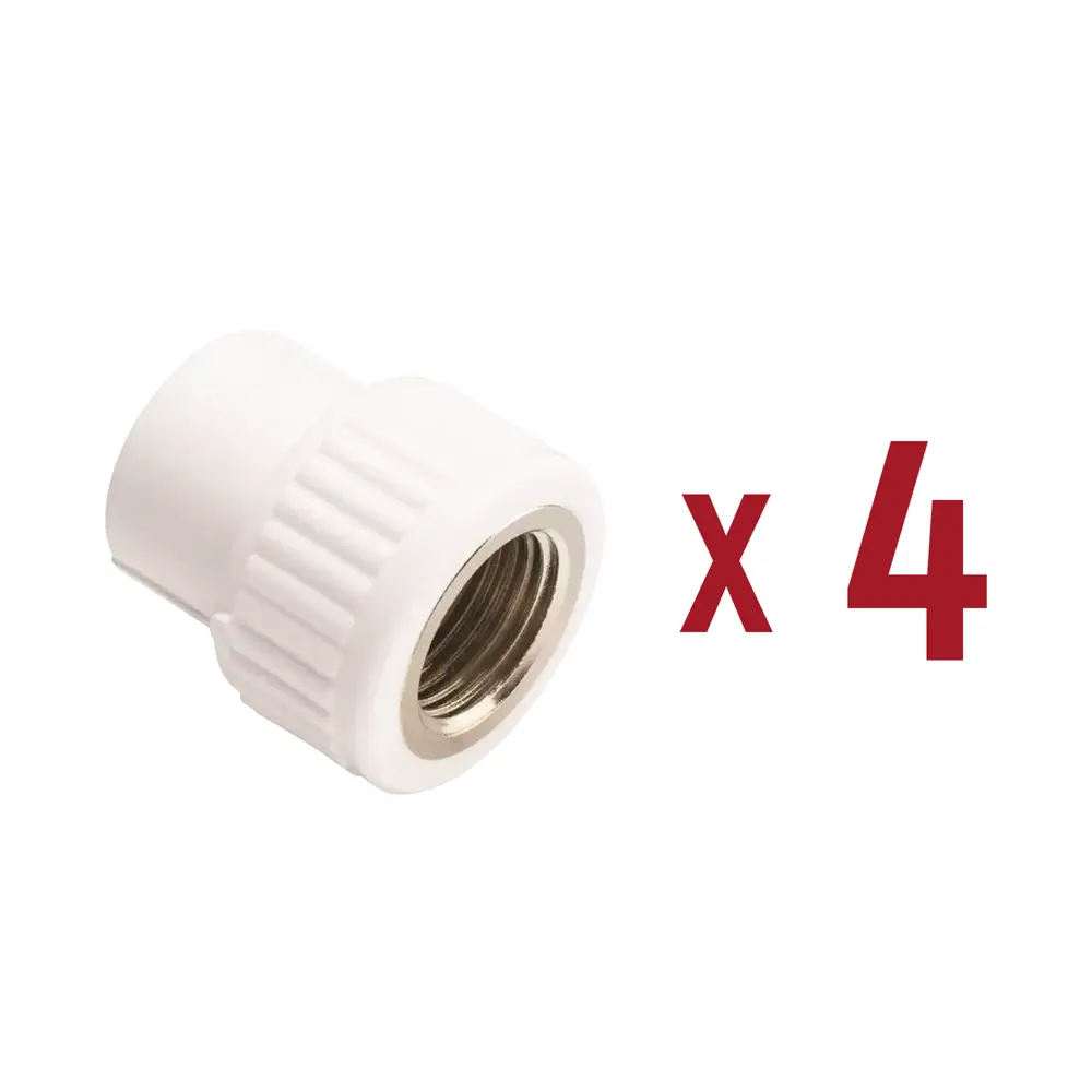 Фото Муфта комбинированная Aqualink 1"x32 мм ВП-ВР полипропилен 4 шт Фото Муфта комбинированная Aqualink 1"x32 мм ВП-ВР полипропилен 4 шт