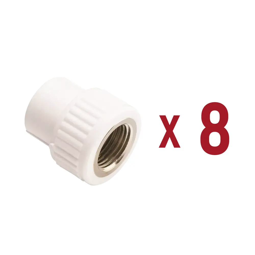 Фото Муфта комбинированная Aqualink 1"x32 мм ВП-ВР полипропилен 8 шт Фото Муфта комбинированная Aqualink 1"x32 мм ВП-ВР полипропилен 8 шт