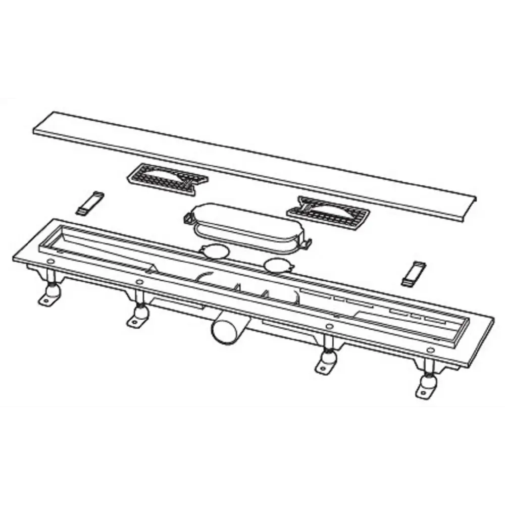 Фото 3 Трап для душа Milleau M550MS сухой затвор 64x55 см полипропилен