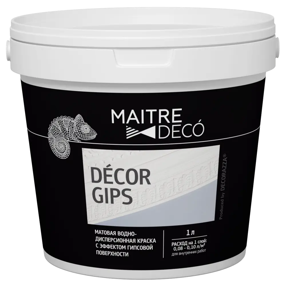 Фото Краска с эффектом гипса Maitre Deco Décor Gips 1 л цвет белый Фото Краска с эффектом гипса Maitre Deco Décor Gips 1 л цвет белый