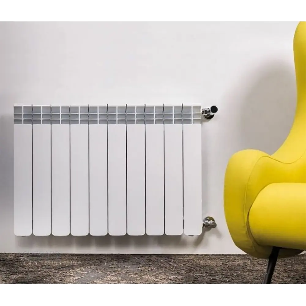 Фото 2 Радиатор Azario Bimetal 500/48 биметалл 6 секций боковое подключение цвет белый