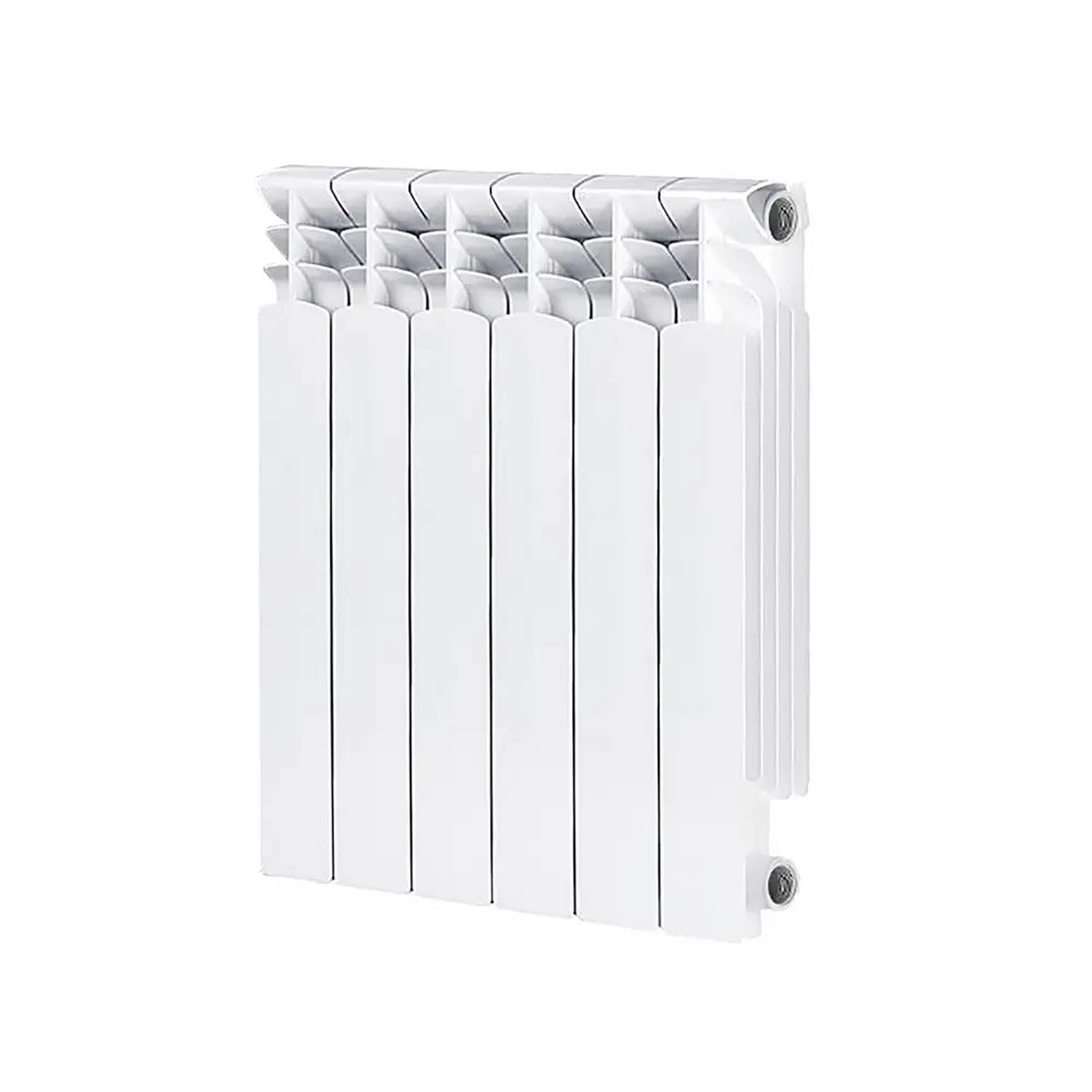 Фото Радиатор Azario Bimetal 500/48 биметалл 6 секций боковое подключение цвет белый