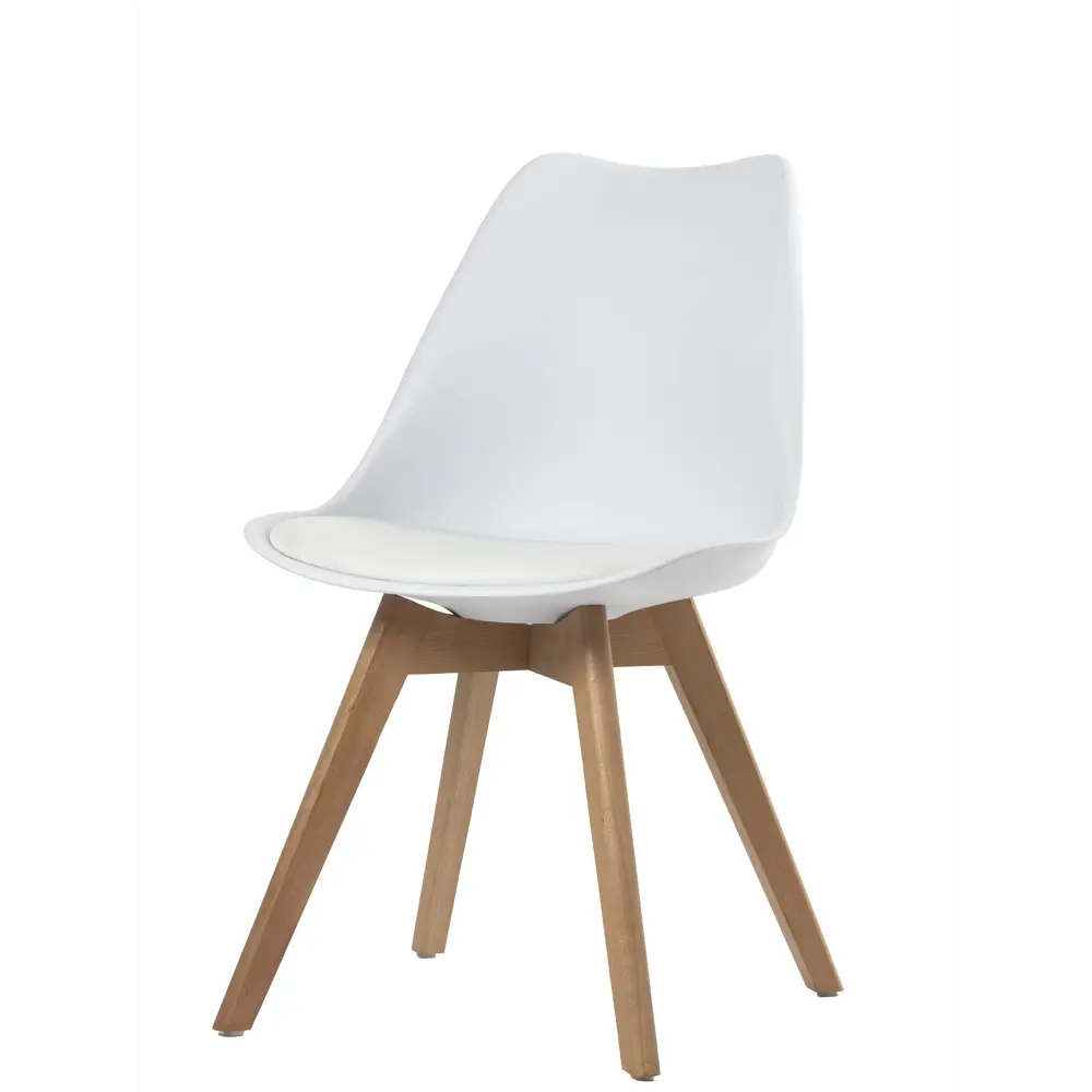 Фото 2 Комплект кухонных стульев 4 шт Bml-053-d1 48x82x48 см искусственная кожа цвет белый Фото 2 Комплект кухонных стульев 4 шт Bml-053-d1 48x82x48 см искусственная кожа цвет белый