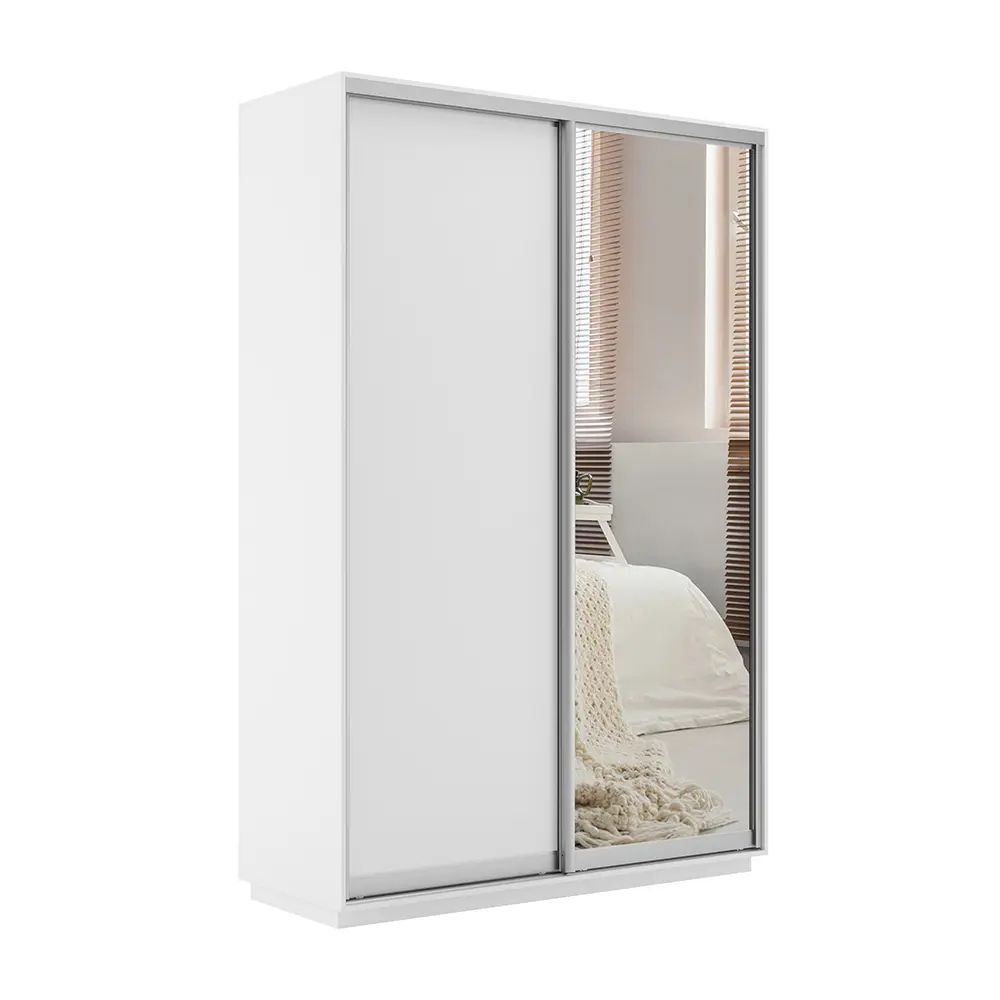 Фото 4 Шкаф-купе Мебельная компания Е1 Экспресс 220x120x45 см ЛДСП цвет белый 45EMD_120_B Фото 4 Шкаф-купе Мебельная компания Е1 Экспресс 220x120x45 см ЛДСП цвет белый 45EMD_120_B