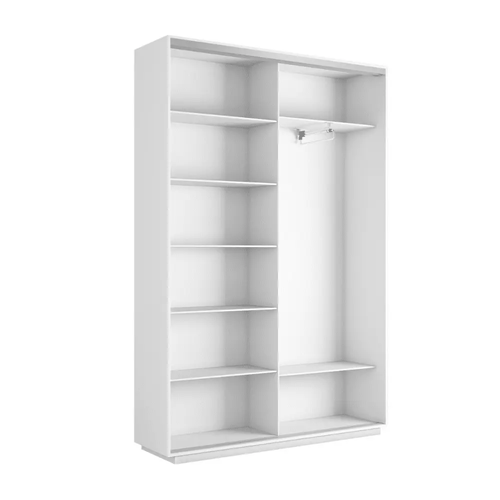 Фото 5 Шкаф-купе Мебельная компания Е1 Экспресс 220x120x45 см ЛДСП цвет белый 45EMD_120_B Фото 5 Шкаф-купе Мебельная компания Е1 Экспресс 220x120x45 см ЛДСП цвет белый 45EMD_120_B