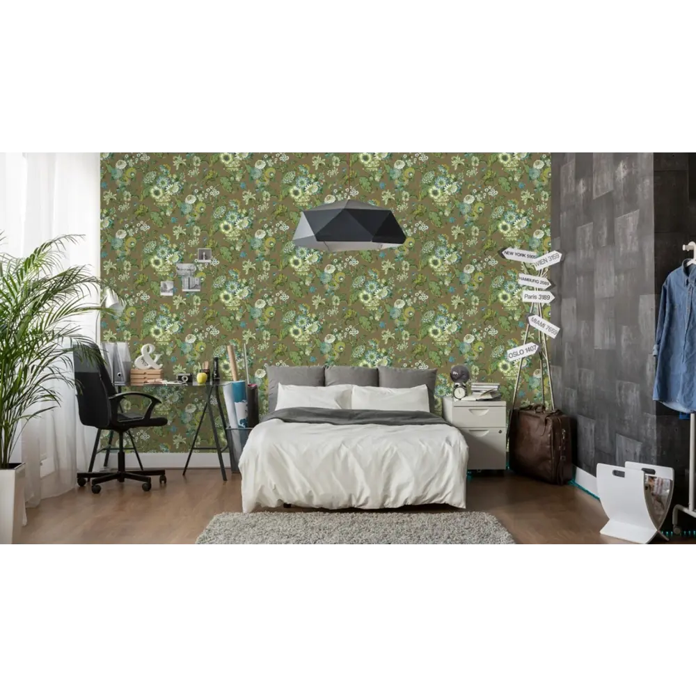 Фото 2 Обои бумажные York Wallcoverings Global Chic GC8705, 0.52 м, бежевые