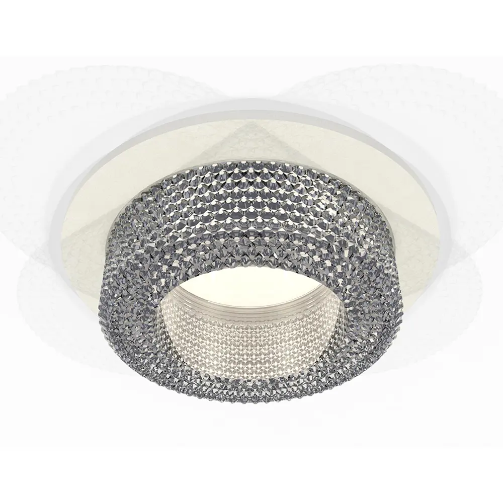 Фото Комплект точечных светильников встраиваемых светодиодных Ambrella light Xc7621020 2 м² под отверстие 8 см цвет белый