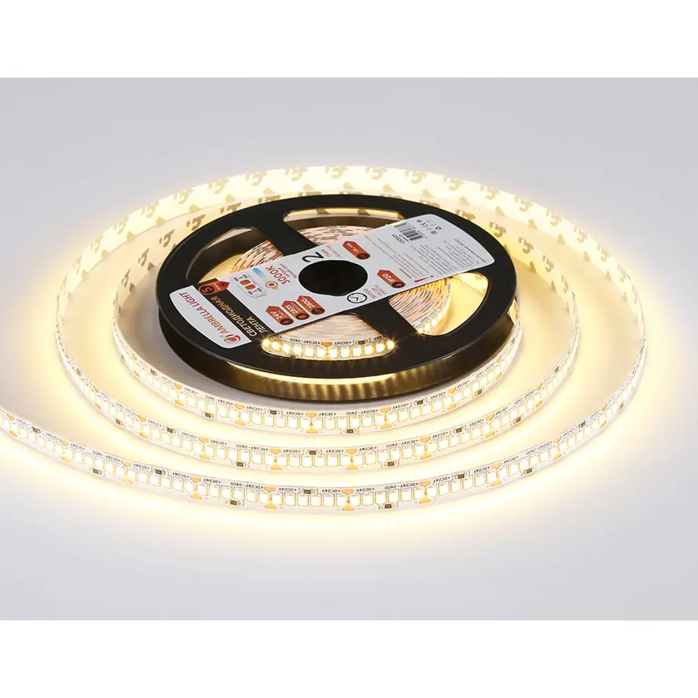 Фото 4 Светодиодная лента Ambrella light Gs3501 240 диод 4.4 Вт/м 24 В 15 мм IP20 5 м теплый белый (желтый) свет Фото 4 Светодиодная лента Ambrella light Gs3501 240 диод 4.4 Вт/м 24 В 15 мм IP20 5 м теплый белый (желтый) свет