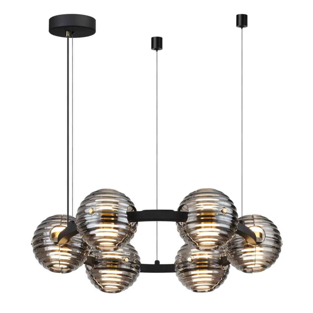 Фото Люстра подвесная светодиодная Odeon light 5041-60l 28 м² нейтральный белый свет цвет черный Фото Люстра подвесная светодиодная Odeon light 5041-60l 28 м² нейтральный белый свет цвет черный