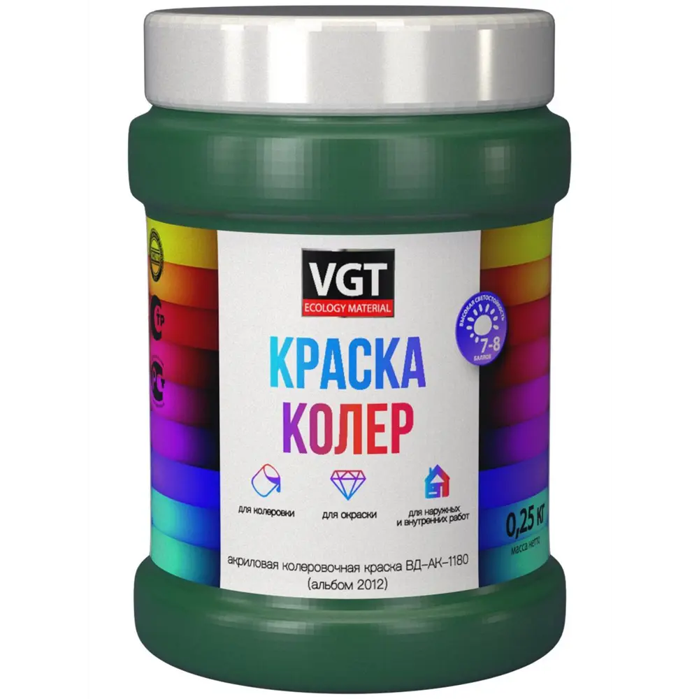 Фото Краситель Vgt 15693в 0.25 л цвет зеленый Фото Краситель Vgt 15693в 0.25 л цвет зеленый