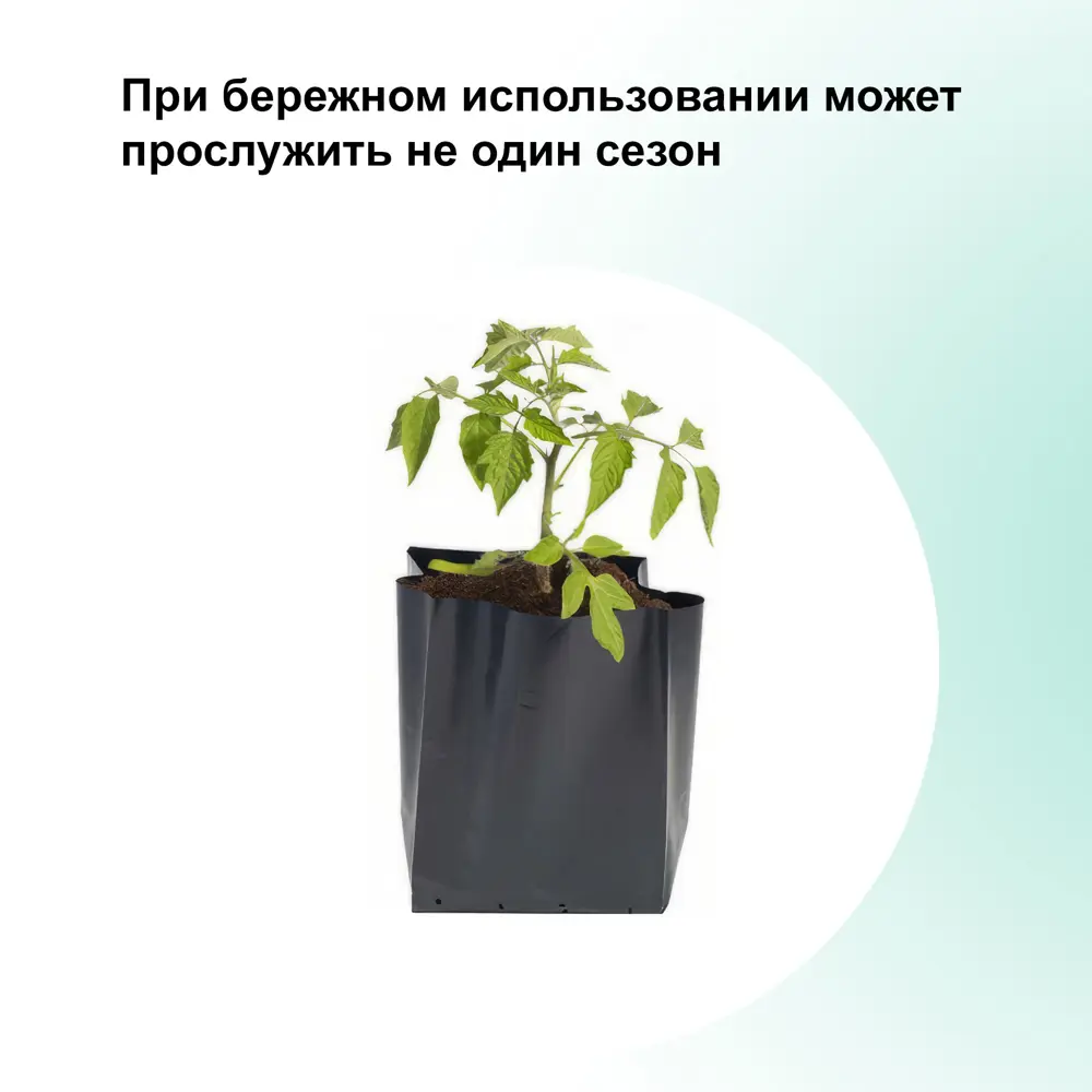 Фото 2 Пакеты для рассады Лето 100 шт 25x30 см 3 л цвет черный Фото 2 Пакеты для рассады Лето 100 шт 25x30 см 3 л цвет черный