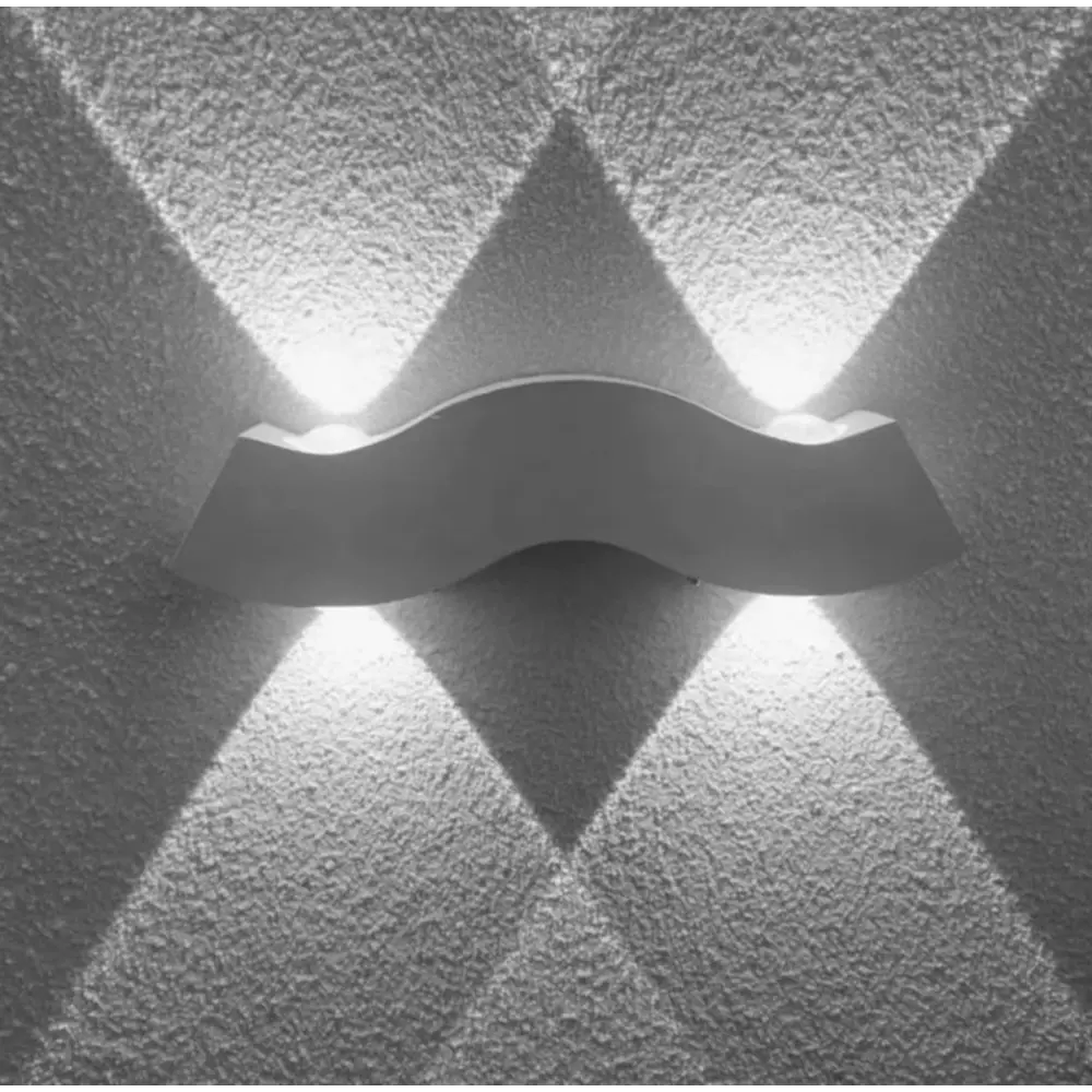 Фото 5 Настенный светильник светодиодный влагозащищенный Flylight Wavewhcold холодный белый (голубой) свет цвет белый Фото 5 Настенный светильник светодиодный влагозащищенный Flylight Wavewhcold холодный белый (голубой) свет цвет белый