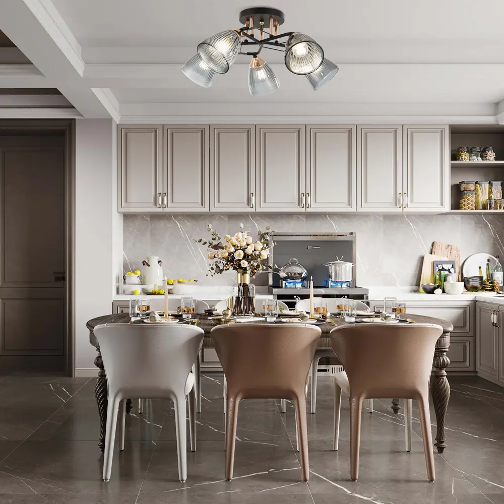 Фото 2 Люстра потолочная Arte perfetto luce 3332.1273.5.bk.fg 5 ламп 10 м² цвет черный Фото 2 Люстра потолочная Arte perfetto luce 3332.1273.5.bk.fg 5 ламп 10 м² цвет черный