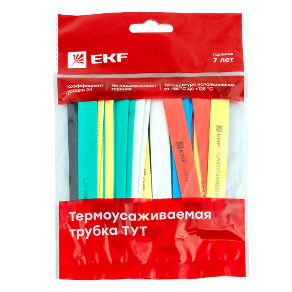 Фото Термоусадочная трубка EKF PROxima ТУТ нг 10/5 100 мм набор 7 цветов по 3 шт. Фото Термоусадочная трубка EKF PROxima ТУТ нг 10/5 100 мм набор 7 цветов по 3 шт.