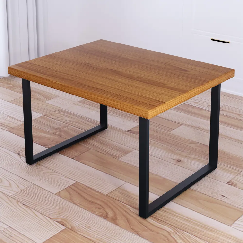 Фото 2 Журнальный столик прямоугольный Solarius Loft 70x90x50 см цвета ольхи с черными ножками Фото 2 Журнальный столик прямоугольный Solarius Loft 70x90x50 см цвета ольхи с черными ножками