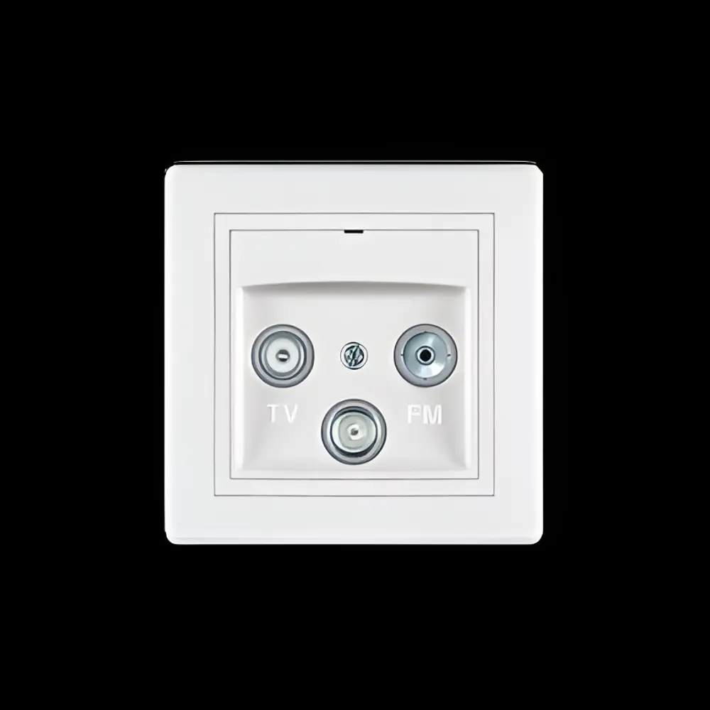 Фото 2 Розетка ТВ/радио/спутник оконечная встраиваемая Aling-conel Prestige 612S.00 цвет белый Фото 2 Розетка ТВ/радио/спутник оконечная встраиваемая Aling-conel Prestige 612S.00 цвет белый