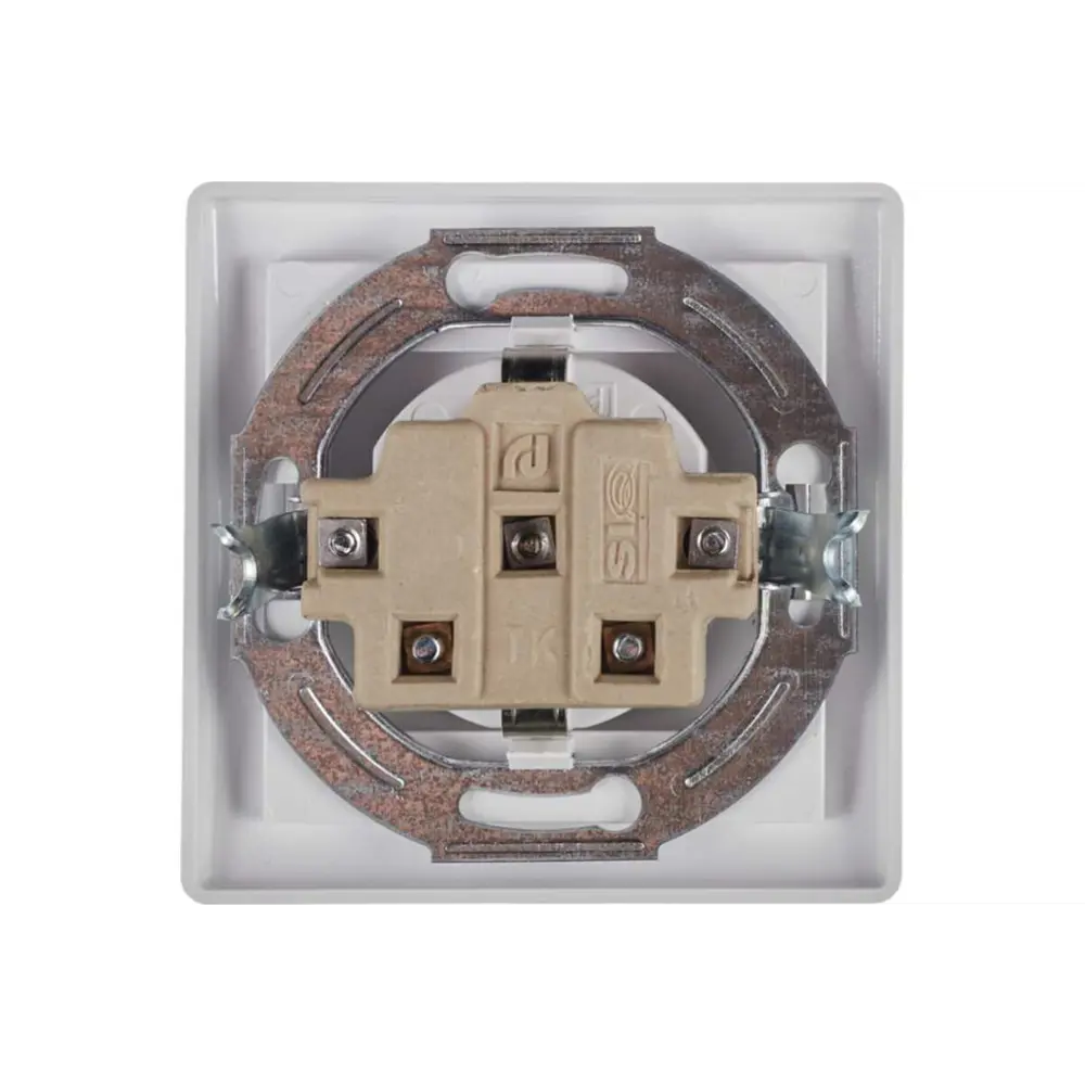 Фото 6 Розетка встраиваемая Aling-conel Prestige 601.00 с заземлением со шторками цвет белый