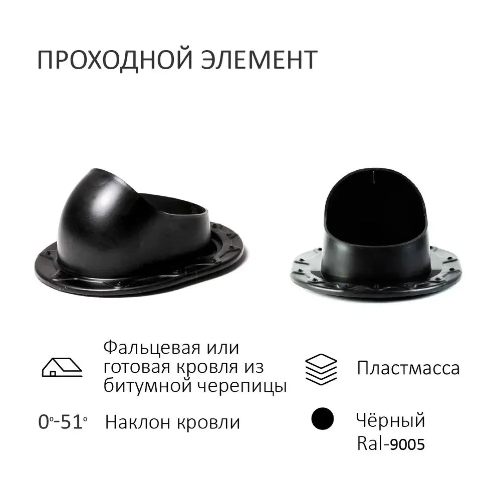 Фото 3 Турбодефлектор Polivent TD110 ОЦ для скатной кровли цвет черный Фото 3 Турбодефлектор Polivent TD110 ОЦ для скатной кровли цвет черный