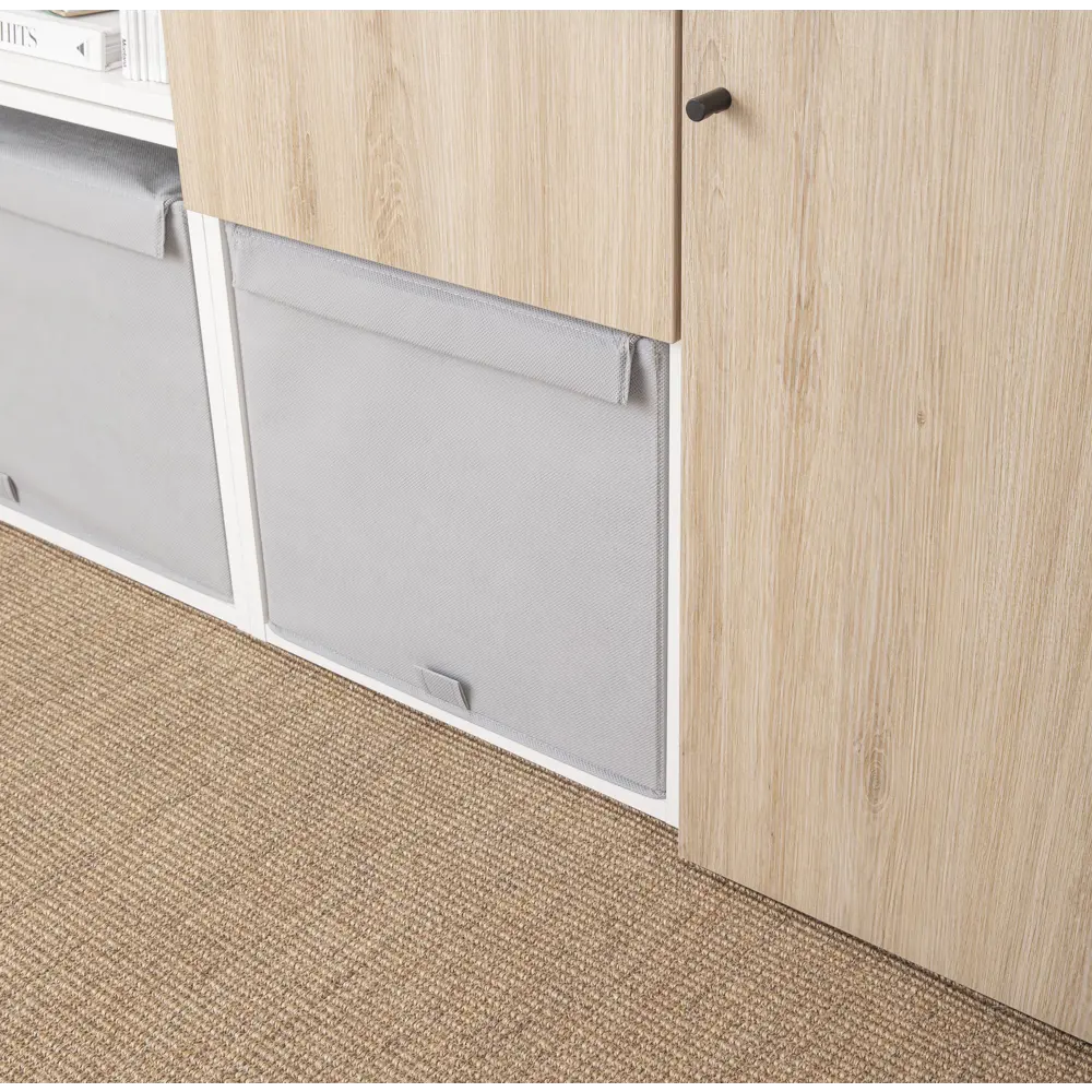 Фото 5 Короб с крышкой Spaceo Granit 3, 360x330x420 мм, 49 л, нетканый, цвет серый