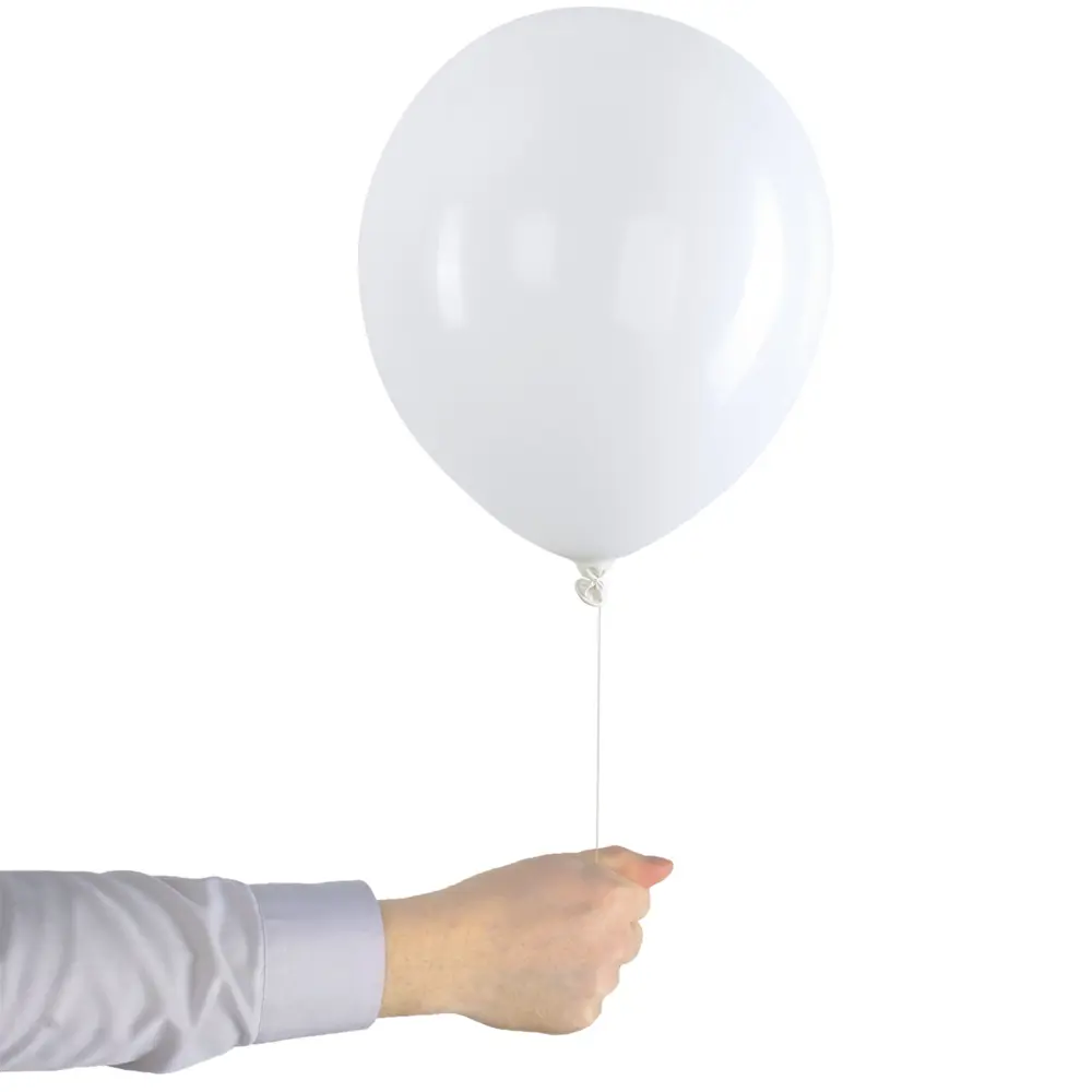 Фото 5 Шарики воздушные набор на праздник 30 см 100 штук Одноцветные белые Brauberg Kids 591875