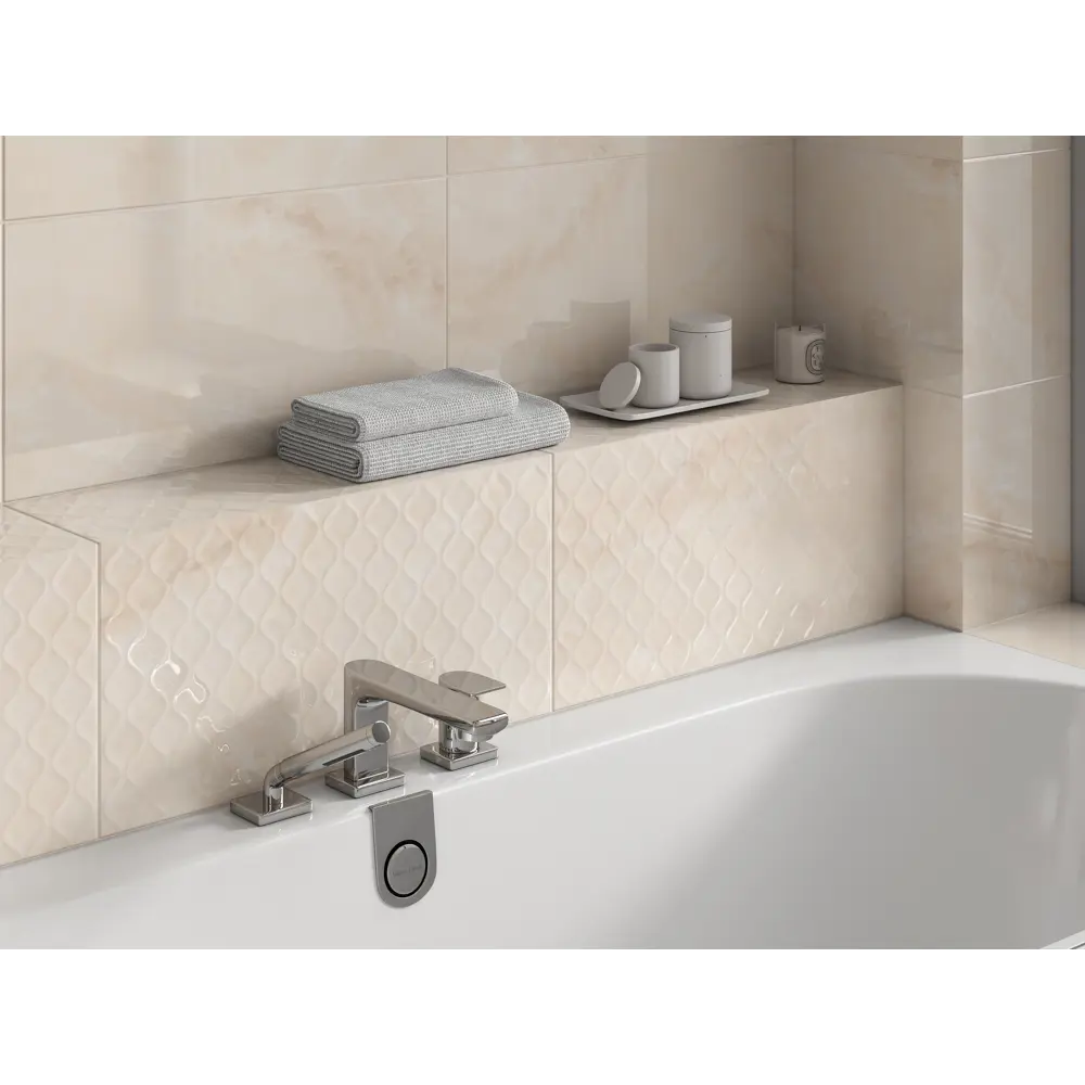 Фото 3 Плитка настенная Cersanit Gentle 17329 29.8x59.8 см 1.425 м² глянцевая цвет бежевый Фото 3 Плитка настенная Cersanit Gentle 17329 29.8x59.8 см 1.425 м² глянцевая цвет бежевый