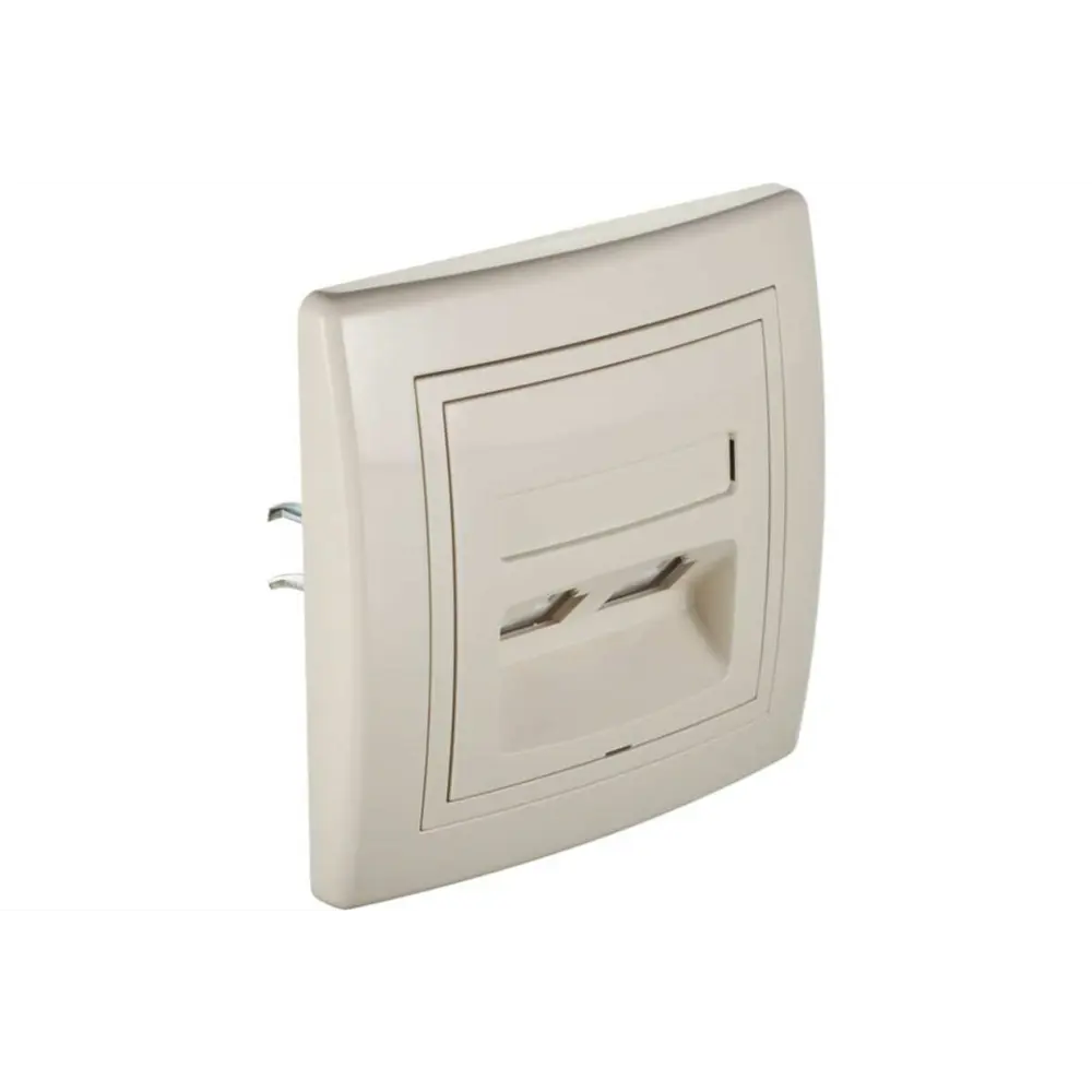 Фото 4 Розетка компьютерная двойная встраиваемая Aling-conel Prestige 614.99 RJ45 кат.5e UTP цвет кремовый Фото 4 Розетка компьютерная двойная встраиваемая Aling-conel Prestige 614.99 RJ45 кат.5e UTP цвет кремовый