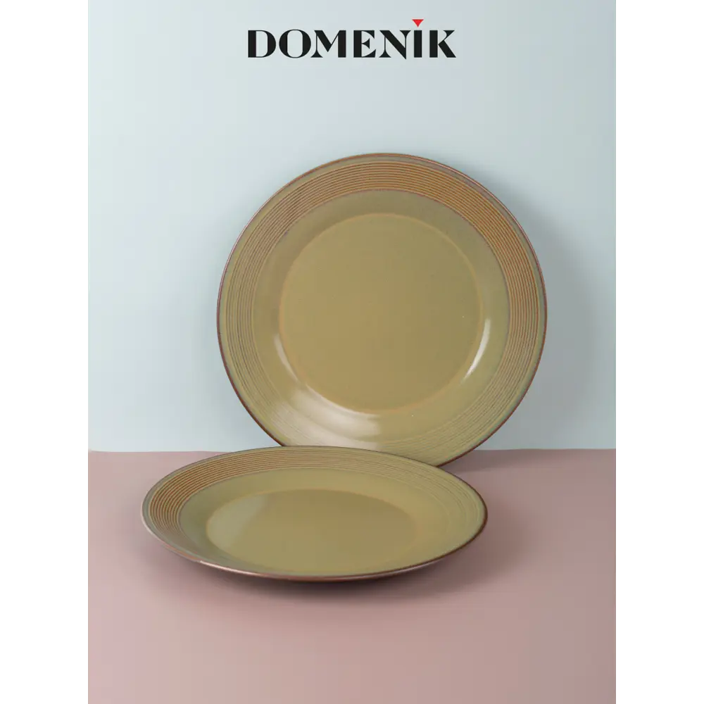 Фото 3 Тарелка Domenik Helezone Green 29.50x18x30 см керамика цвет зеленый Фото 3 Тарелка Domenik Helezone Green 29.50x18x30 см керамика цвет зеленый