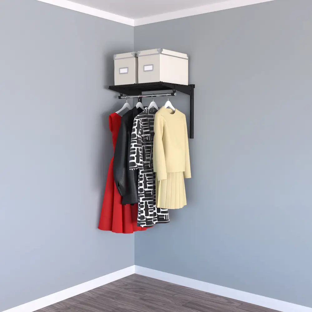 Фото 4 Вешалка для одежды Tacit PS.1.B 65x48x45 см цвет черный Фото 4 Вешалка для одежды Tacit PS.1.B 65x48x45 см цвет черный