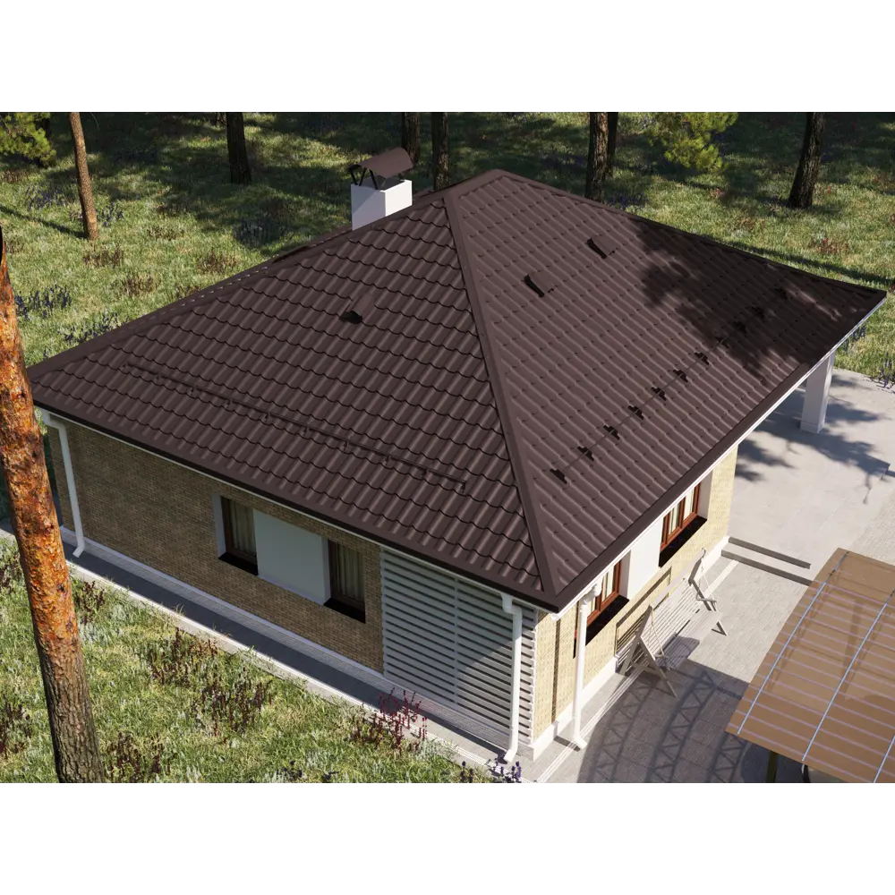 Фото 4 Металлочерепица 0.5 мм ГОСТ 500x1180 мм RAL 8017 Фото 4 Металлочерепица 0.5 мм ГОСТ 500x1180 мм RAL 8017