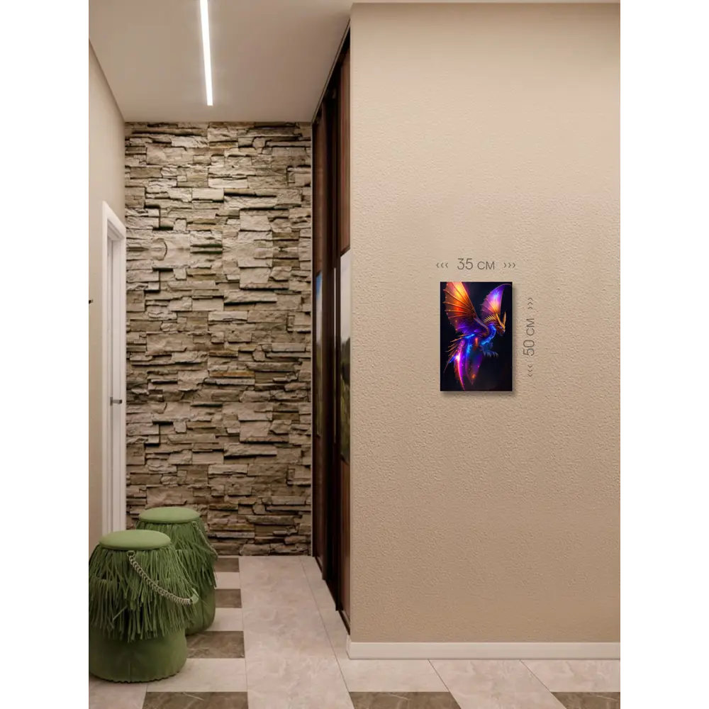 Фото 6 Картина на холсте First Class Images Дракон 102649S 50x35 см