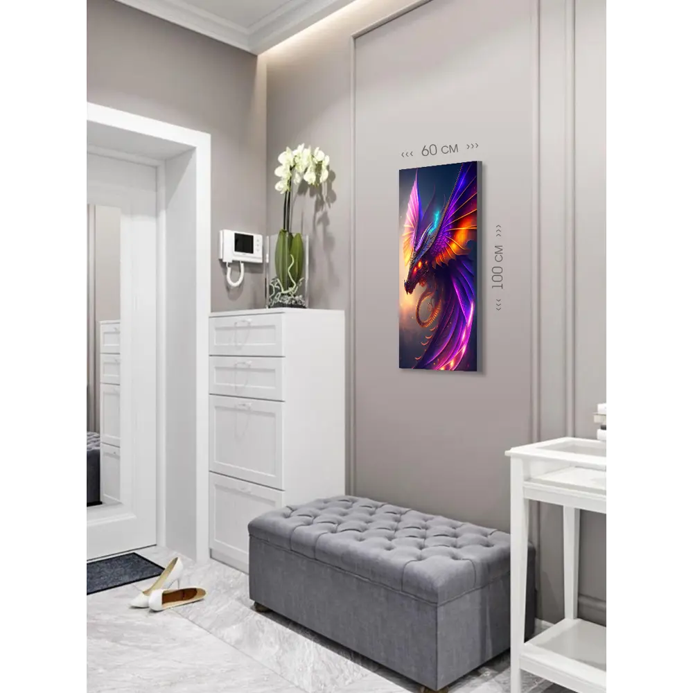 Фото 5 Картина на холсте First Class Images Дракон 102650M 100x60 см