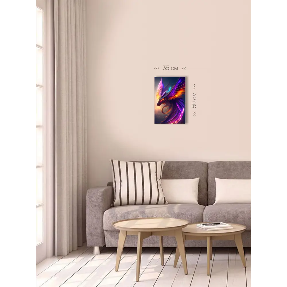 Фото 4 Картина на холсте First Class Images Дракон 102650S 50x35 см