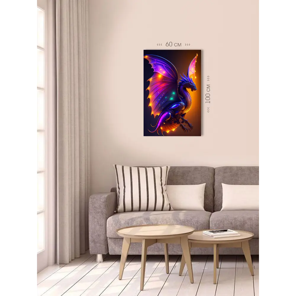 Фото 4 Картина на холсте First Class Images Дракон 102651M 100x60 см