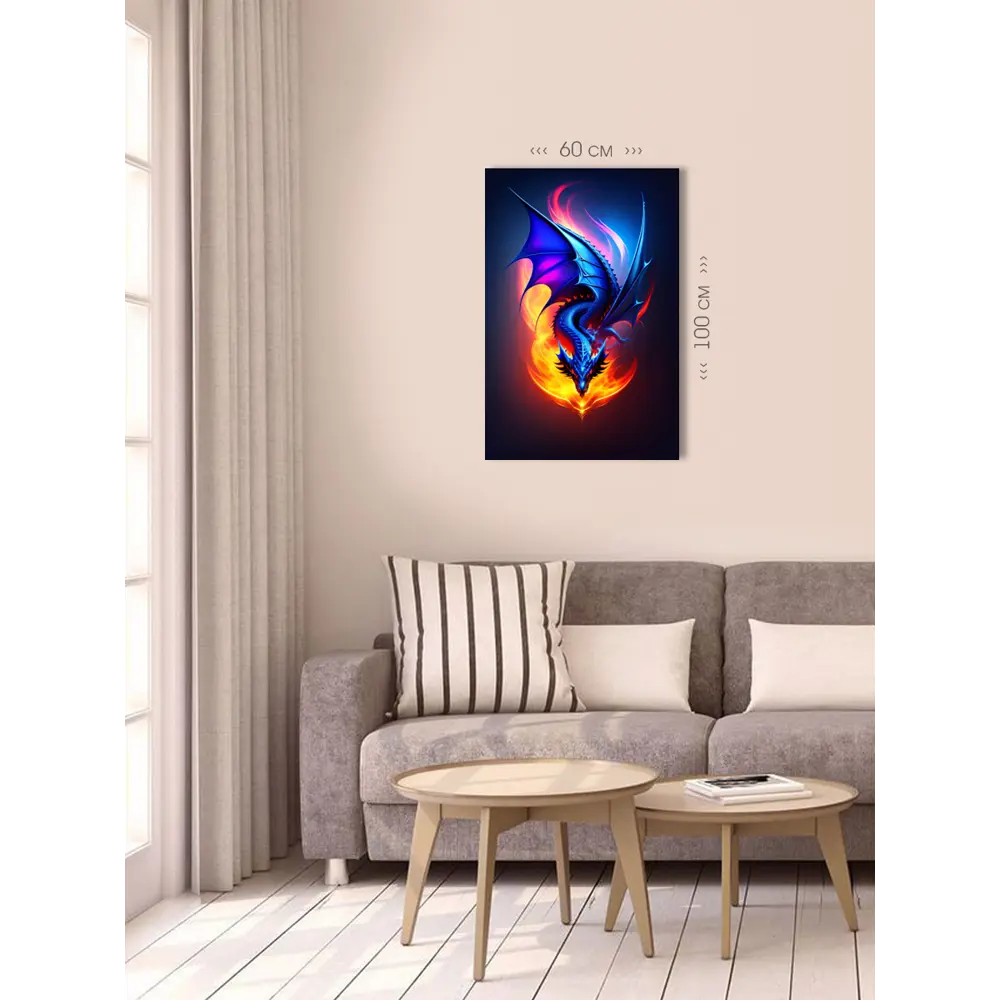Фото 4 Картина на холсте First Class Images Дракон 102652M 100x60 см