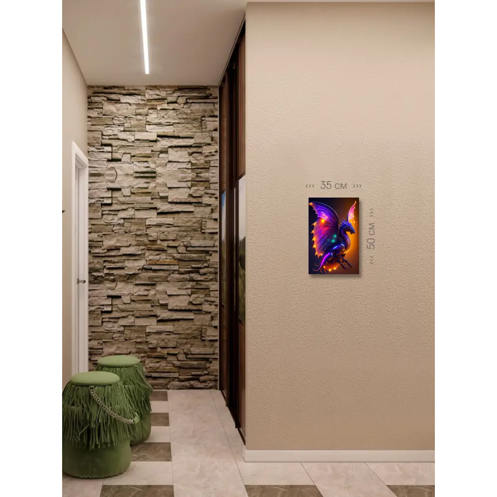 Фото 6 Картина на холсте First Class Images Дракон 102651S 50x35 см