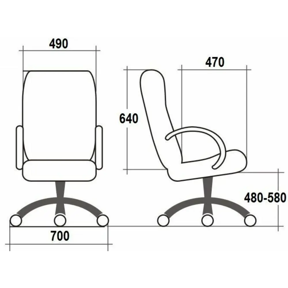 Фото 5 Офисное кресло Евростиль Зенит PL 70x112x70 см кожа цвет черный Фото 5 Офисное кресло Евростиль Зенит PL 70x112x70 см кожа цвет черный